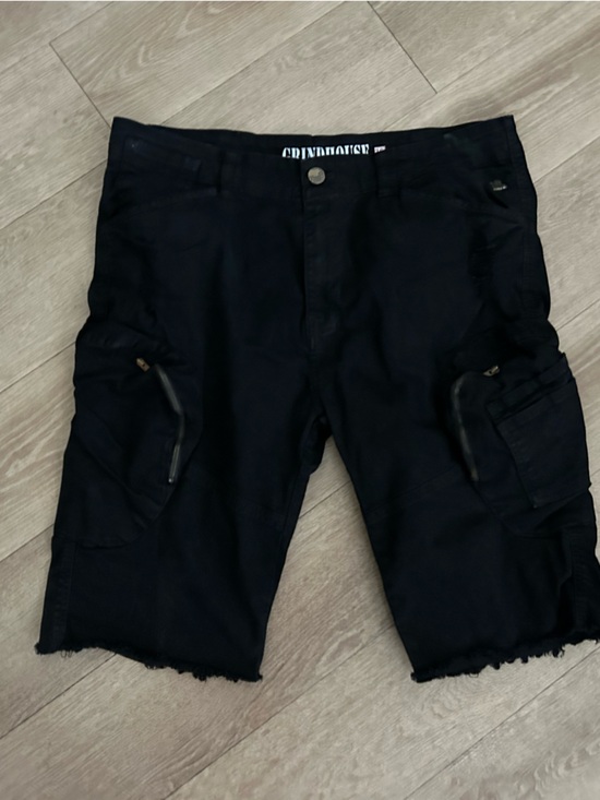 Grindhouse Other - Grindhouse Men Black Frayed Hem Denim Shorts